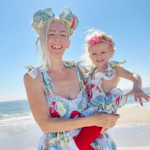 New York Couture Reworked Disney Vtg Little Mermaid Tie-up Mouse Ears Headband - Picture 5 of 6